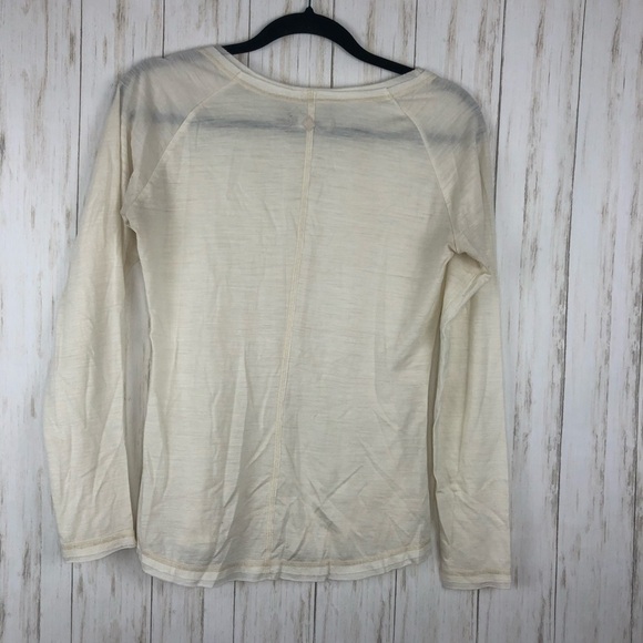 Prana off white cream long sleeve top - Picture 4 of 4